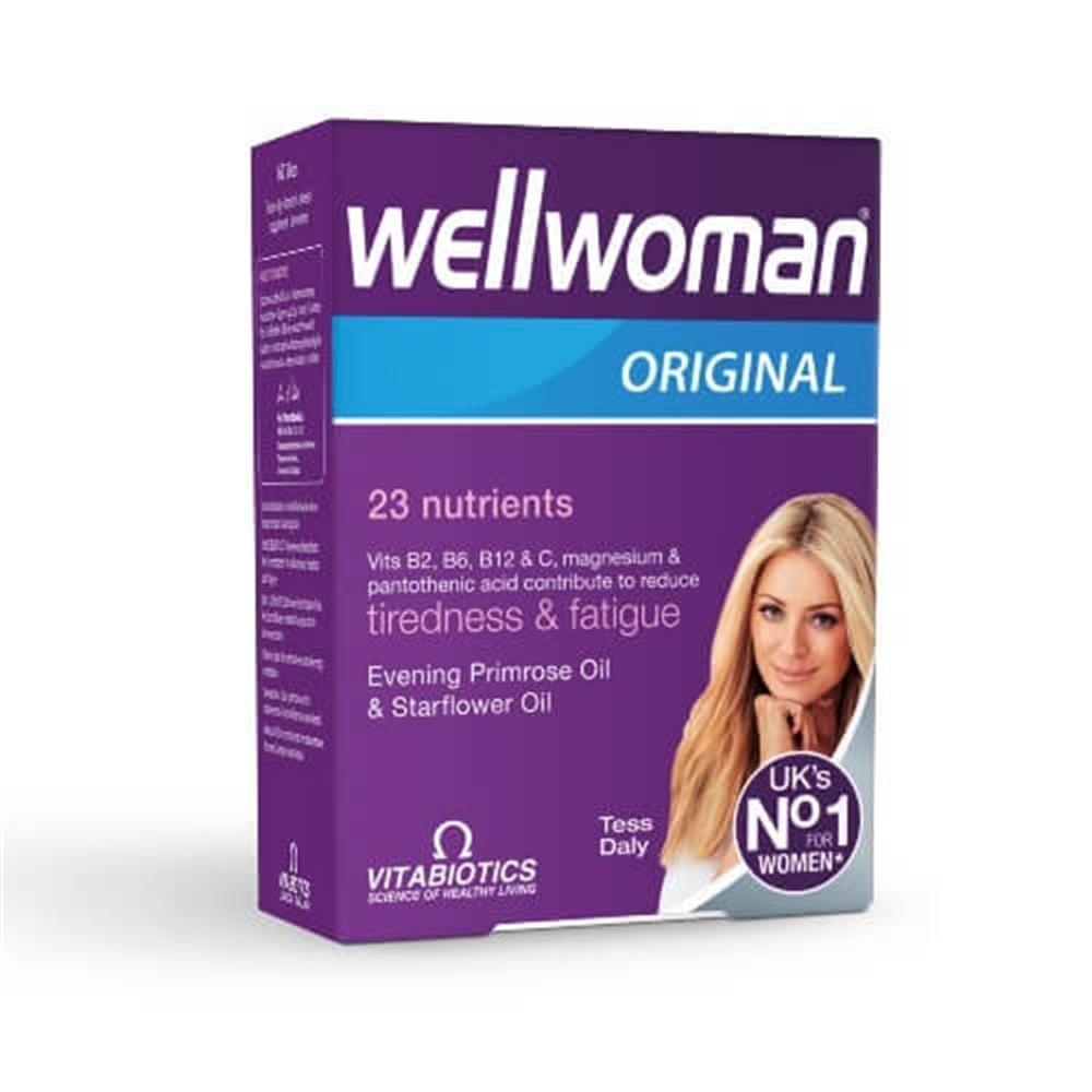 Vitabiotics Wellwomen Original Multivitamin Supplement for Women - 60 Tablets Vitabiotics Wellwoman Original Multivitamin for Women Multivitamin for women, Women's health supplement, Vitamins and minerals for women, Dietary supplement for women, Wellness products for women, Health supplements, Nutritional supplements, Women's nutrition, Pregnancy support, Hair skin and nail health, Biotin supplement, Folic Acid supplement