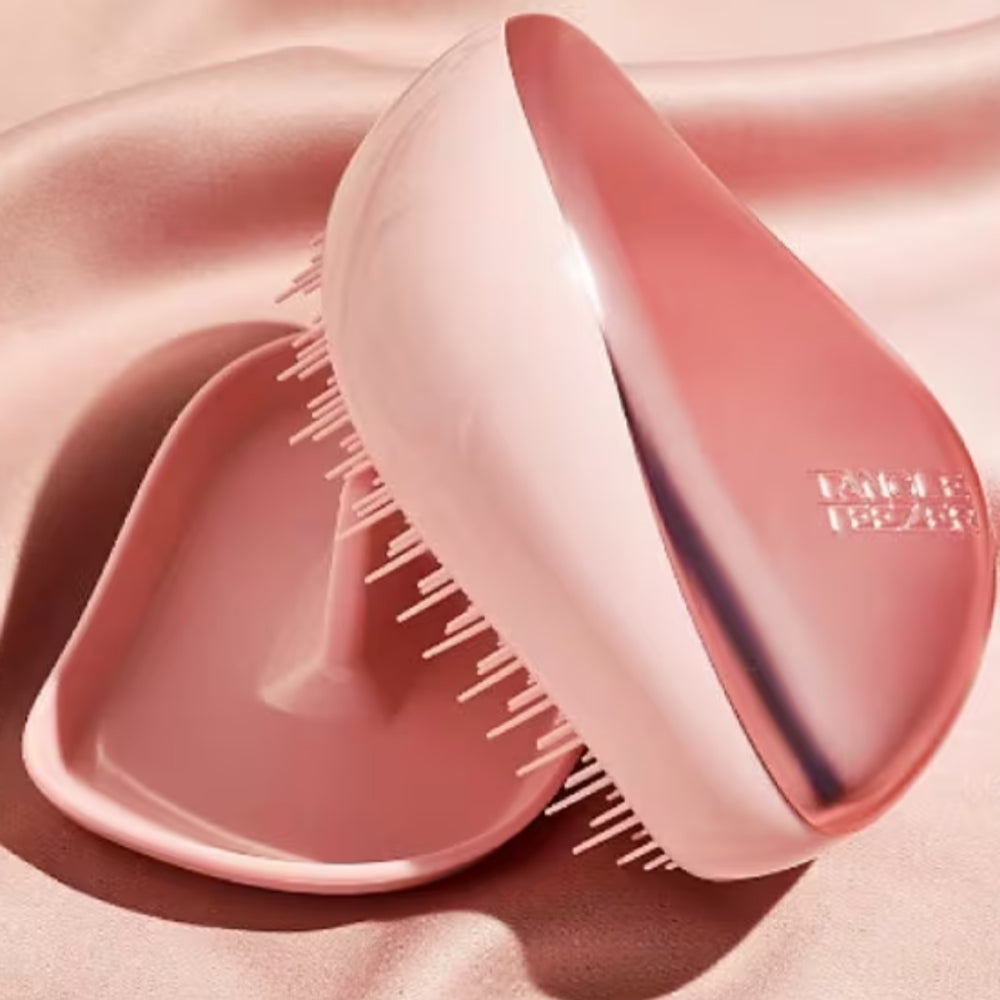 Tangle Teezer Compact Styler Pink Matte Chrome Hairbrush 1 Count