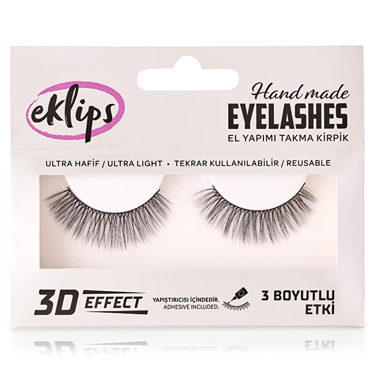 Eklips 3D Effect False Eyelashes - Natural Looking, Handmade, Ultra-Lightweight Eklips 3D Effect False Eyelashes - Natural & Handmade False Eyelashes, 3D Effect Eyelashes, Natural Looking Eyelashes, Handmade Eyelashes, Eklips Takma Kirpik, Beauty Accessories, Makeup, Cosmetics, Eye Enhancement, Beauty Essentials, Natural Beauty Products