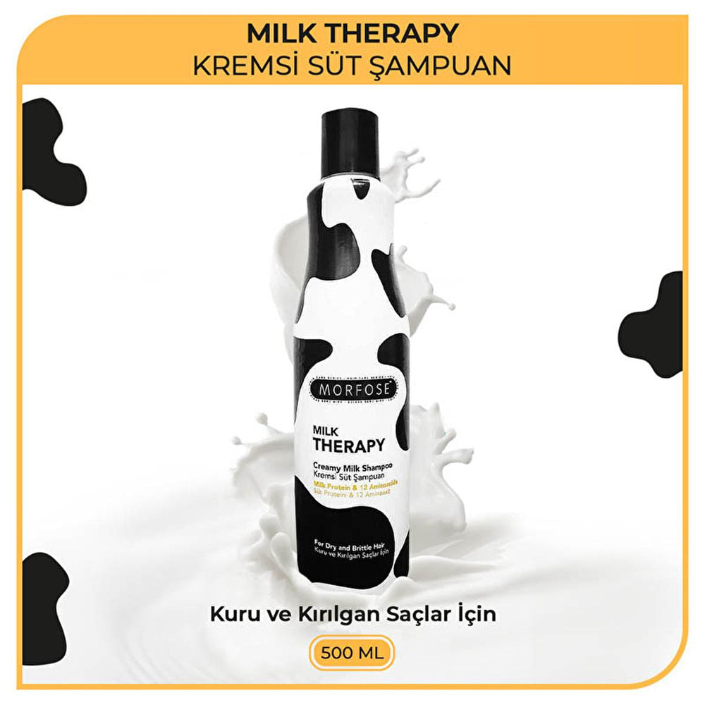 Morfose Moisturizing Shampoo with Milk Protein & 12 Amino Acids - Nourishing Creamy Shampoo for Dry Hair, Promotes - view 3