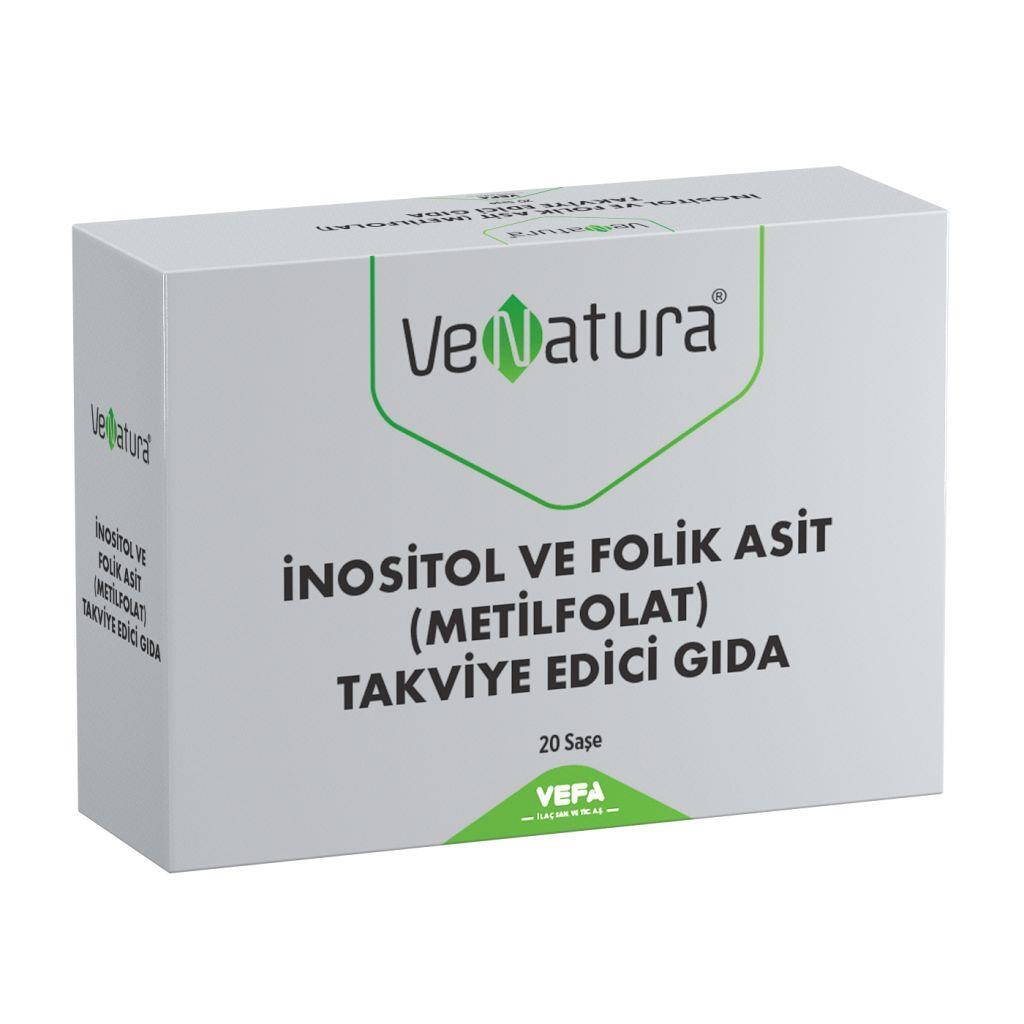 Venatura Dietary Supplement - Inositol and Folic Acid (Methylfolate) for Health Support - 20 Sachets Venatura Inositol & Folic Acid Supplement Dietary Supplement, Inositol Supplement, Folic Acid Supplement, Methylfolate, Health Supplements, Venatura İnositol ve Folik Asit, Health and Wellness, Nutritional Support, Pregnancy Support, Hormonal Balance, Metabolic Health