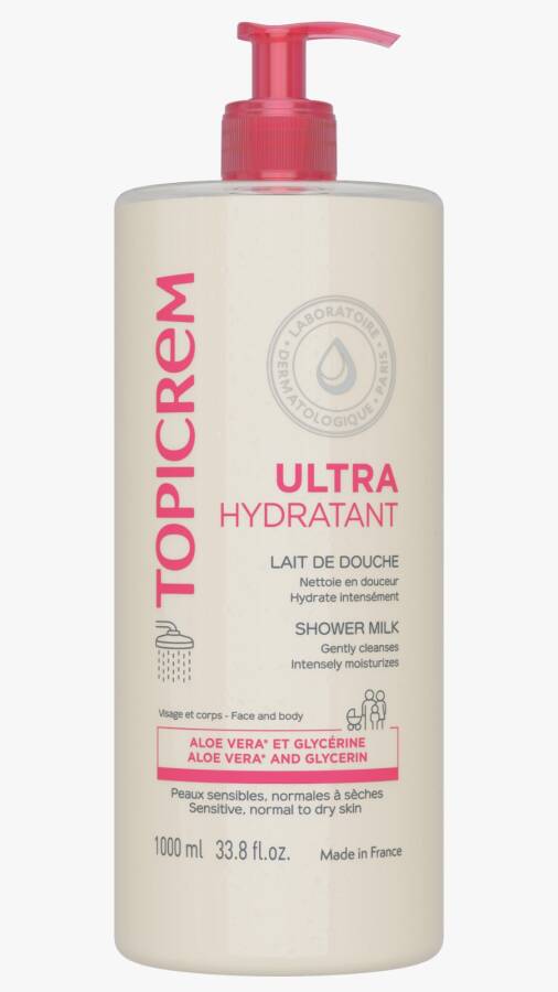 Topicrem Ultra Moisturizing Shower Milk Hydrating Cleanser 1L