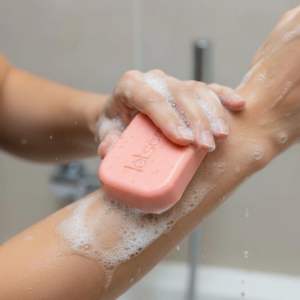 Let'scrub Olive Oil & Rose Oil Soap for Hydrated Skin 100g