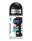 Nivea Men Black & White Invisible Fresh Deodorant Roll-On - Long Lasting Anti-Perspirant Protection for Men, 72 Hours Sweat & Odor Control, Anti-Stain, Dermatologically Tested Nivea Men Deodorant Roll-On - 72hr Anti-Perspirant Protection Nivea Men Deodorant, Black & White Invisible Fresh Deodorant, Long-lasting anti-perspirant for men, Deodorant for sensitive skin, Anti-stain deodorant, Men's grooming, Personal care, Roll-On Deodorant, 72-hour protection, Derma Active Protection, X5 Anti Formula, Ethanol-fr