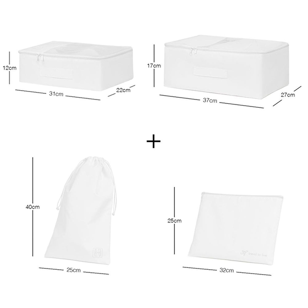 Ocean Home Luggage Organizer Set - 4 Piece Travel Accessory for Effortless Packing & Storage - view 5