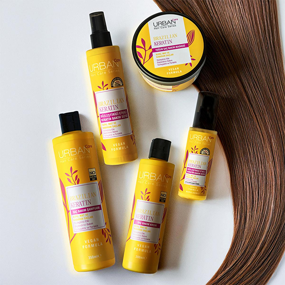 Urban Care Brazilian Keratin Hair Smoothing Milk: Heat Protection & Frizz Control, Vegan & UV Protection - Keratin Hair Treatment for Smooth, Straight Hair Urban Care Keratin Hair Smoothing Milk - Frizz Control & Heat Protect keratin hair treatment, hair straightening product, heat protectant spray, frizz control hair, vegan hair care, Brazilian keratin treatment, smoothing hair milk, marula oil hair, hair repair treatment, UV protection hair, keratin treatment, hair smoothing, heat protection, frizz contro