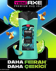 Axe Premium Collection Aqua Bergamot 3-in-1 Shower Gel for Men - Refreshing, Invigorating, and Convenient Body, Hair, and Face Cleanser Axe Aqua Bergamot 3-in-1 Shower Gel - Refreshing Men's Grooming Axe Shower Gel, Premium Collection, Aqua Bergamot, 3-in-1 Shower Gel, Men's Grooming, Refreshing Shower Gel, Invigorating Shower Experience, Body Hair Face Cleanser, Essential Oils, Instant Cooling Technology, Men's Personal Care, Grooming Essentials, Shower Routine Simplification