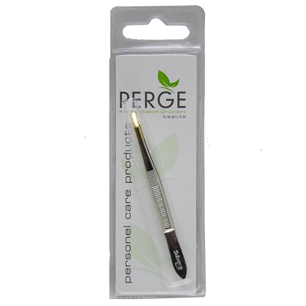 Perge Solingen Gold Tweezers for Precise Brow Shaping