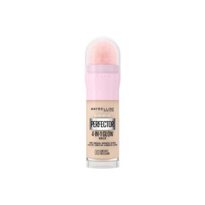 Maybelline Instant Perfector Glow 00 Fair Light: 4-in-1 Illuminating Foundation, Concealer, Highlighter & Primer for Radiant, Vegan, Flawless Skin Maybelline Perfector Glow: 4-in-1 Foundation for Radiant Skin 4-in-1 foundation, illuminating foundation, vegan foundation, BB cream foundation, Maybelline Perfector Glow, fair light foundation, foundation concealer highlighter primer, easy application foundation, radiant skin foundation, flawless complexion makeup, foundation, concealer, highlighter, primer, BB