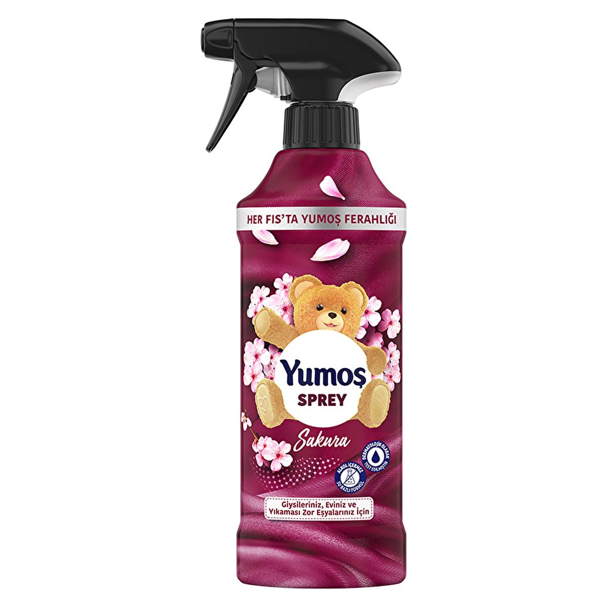 Yumoş Sakura Fabric and Home Fragrance Spray - Dermatologically Tested, Alcohol-Free, 15.22 fl oz Yumoş Sakura Fabric Spray - Fresh Home Fragrance fabric spray, home fragrance, Sakura scent, non-alcoholic fragrance, dermatologically tested spray, freshening spray for home and textiles, home care, fragrance spray, Yumoş, easy home fragrance, refreshing spray, floral scent, upholstery freshener, curtain freshener, carpet freshener