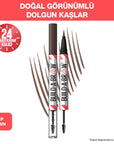 Maybelline New York Build a Brow 2-in-1 Eyebrow Pencil & Gel - Long Lasting, Easy 2-Step Eyebrow Makeup - Eyebrow Pencil