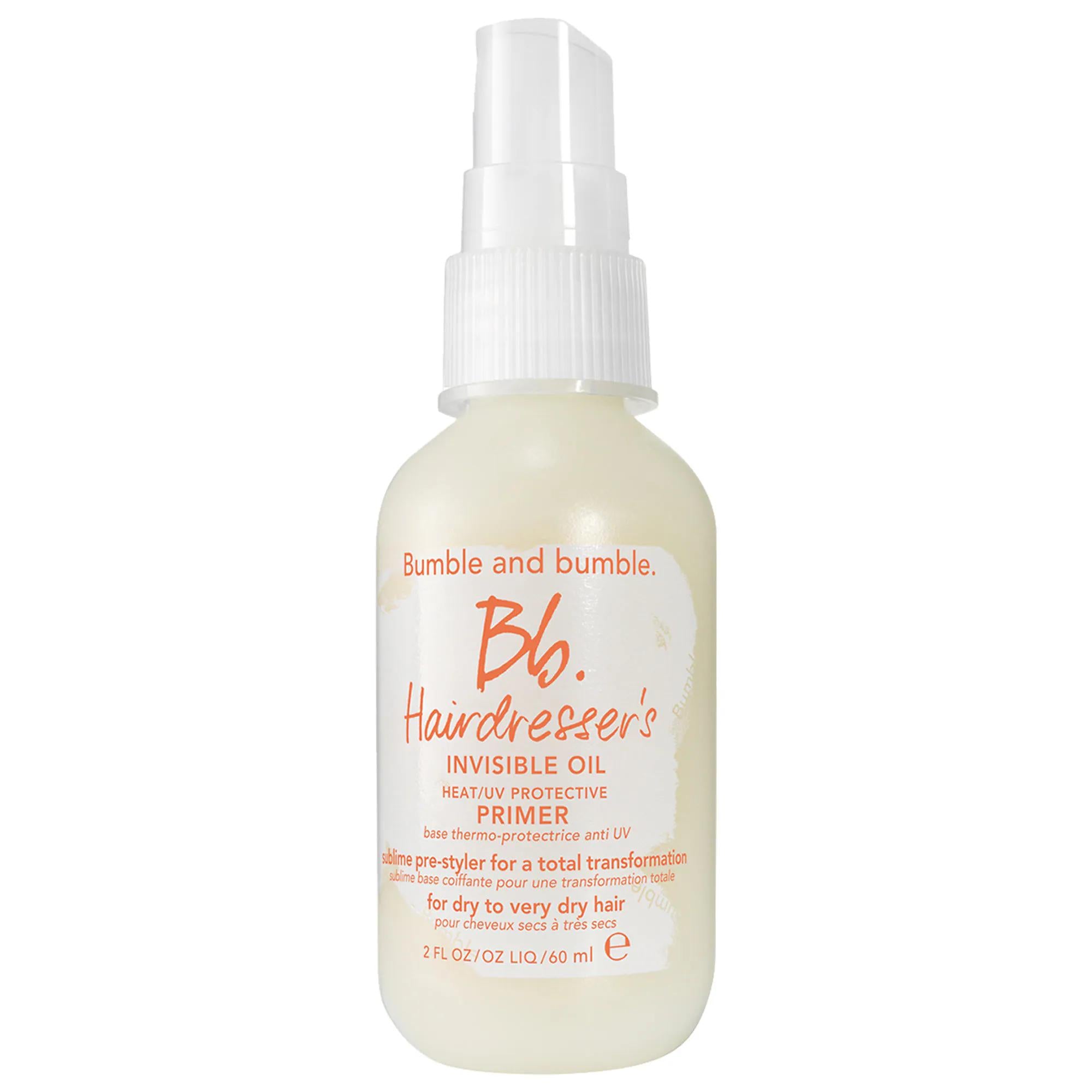 Bumble and bumble Mini Hairdresser's Invisible Oil Heat Protectant Leave In Conditioner Primer - Anti-Frizz, Heat Protection Up to 450°F Bumble and bumble Mini Hairdresser's Invisible Oil - Heat Protectant Leave In Conditioner hair care, leave-in conditioner, heat protectant, UV protection, anti-frizz, hair primer, Bumble and bumble, hair styling product, sulfate-free hair care, mini size, travel size, hair products, frizz reduction, heat protection, hair health, cruelty-free, color protection