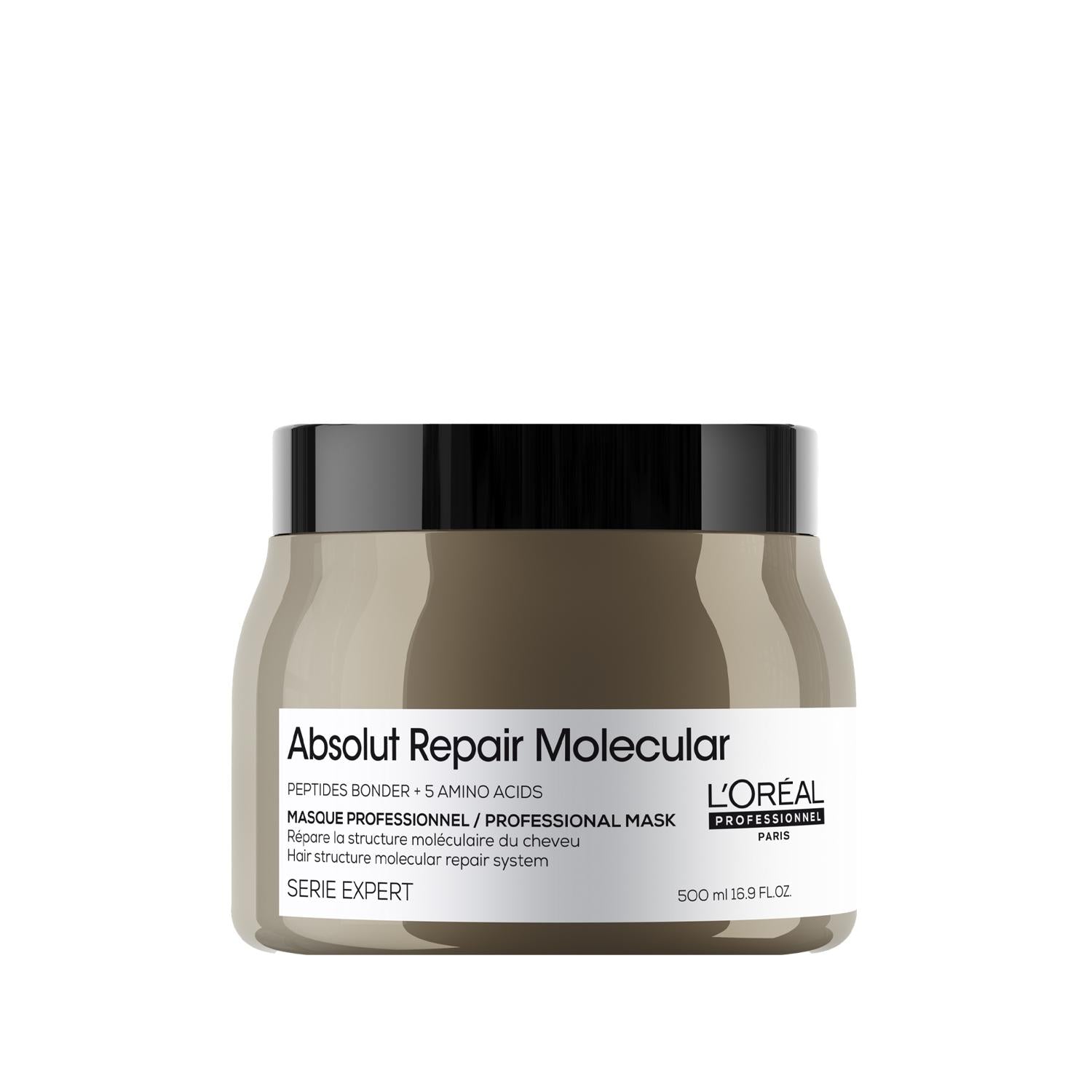 Loreal Professionnel Paris Serie Expert Absolut Repair Molecular Hair Mask 500ml - Professional Hair Repair Treatment Loreal Paris Serie Expert Hair Mask - Repair Damaged Hair Loreal Professionnel Paris, Serie Expert Absolut Repair, Molecular Hair Mask, Hair Repair Treatment, Professional Hair Care, Hair Mask, Deep Repair, Hair Care, Hair Treatment, Professional Hair Products, Salon Quality Hair Care, Hair Repair Mask, Nourishing Hair Mask, Damaged Hair Repair