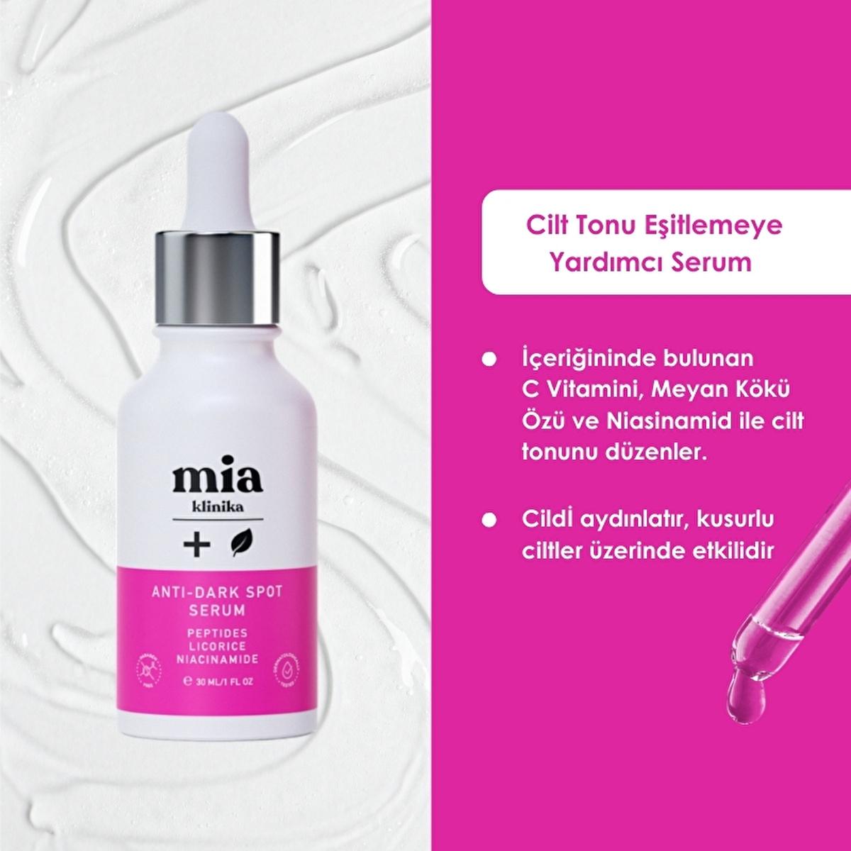 Mia Klinika Anti-Spot Serum for Skin Toning - Brightens, Evens Tone, 30ml Mia Klinika Anti-Spot Serum - Brightens & Evens Skin Tone anti-spot serum, skin toning serum, Vitamin C serum, Licorice Root Extract benefits, Niasinamid skin benefits, hyperpigmentation treatment, dark spot remover, even skin tone, skincare, cosmetics, beauty products, hyperpigmentation solution, brightening serum, skin brightening, glow up, radiant skin