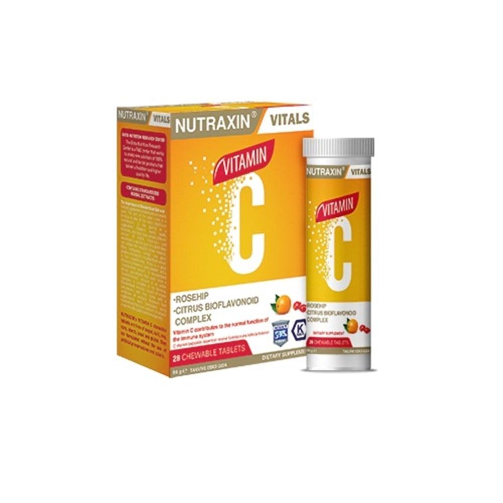 Nutraxin Vitamin C Supplement - 28 Chewable Tablets for Immune System Support Nutraxin Vitamin C Supplement - 28 Chewable Tablets Vitamin C Supplement, Chewable Vitamin C Tablets, Dietary Supplement for Adults, Immune System Support, Rosehip Extract Supplement, Health Supplements, Immune Health, Natural Supplements, Vitamin C Benefits