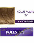 Wella Koleston Hair Dye - Easy Application, Long-Lasting Color, Grey Coverage - 7/1 Küllü Kumral - view 4