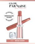 L'Oreal Paris Glow Paradise Balm-in-Lipstick Beige Eden: Hydrating, Plumping, Natural Lip Color & Shine L'Oreal Glow Paradise Lipstick: Hydrating Balm & Natural Lip Color Loreal lipstick, glow paradise lipstick, balm lipstick, hydrating lipstick, beige lipstick, natural lip color, shiny lipstick, plumping lipstick, moisturizing lipstick, Loreal Beige Eden, lipstick, lip balm, pomegranate extract, glossy finish, lip care, natural look, radiant look, subtle color, lip hydration, lip moisturizing, beauty, cosm