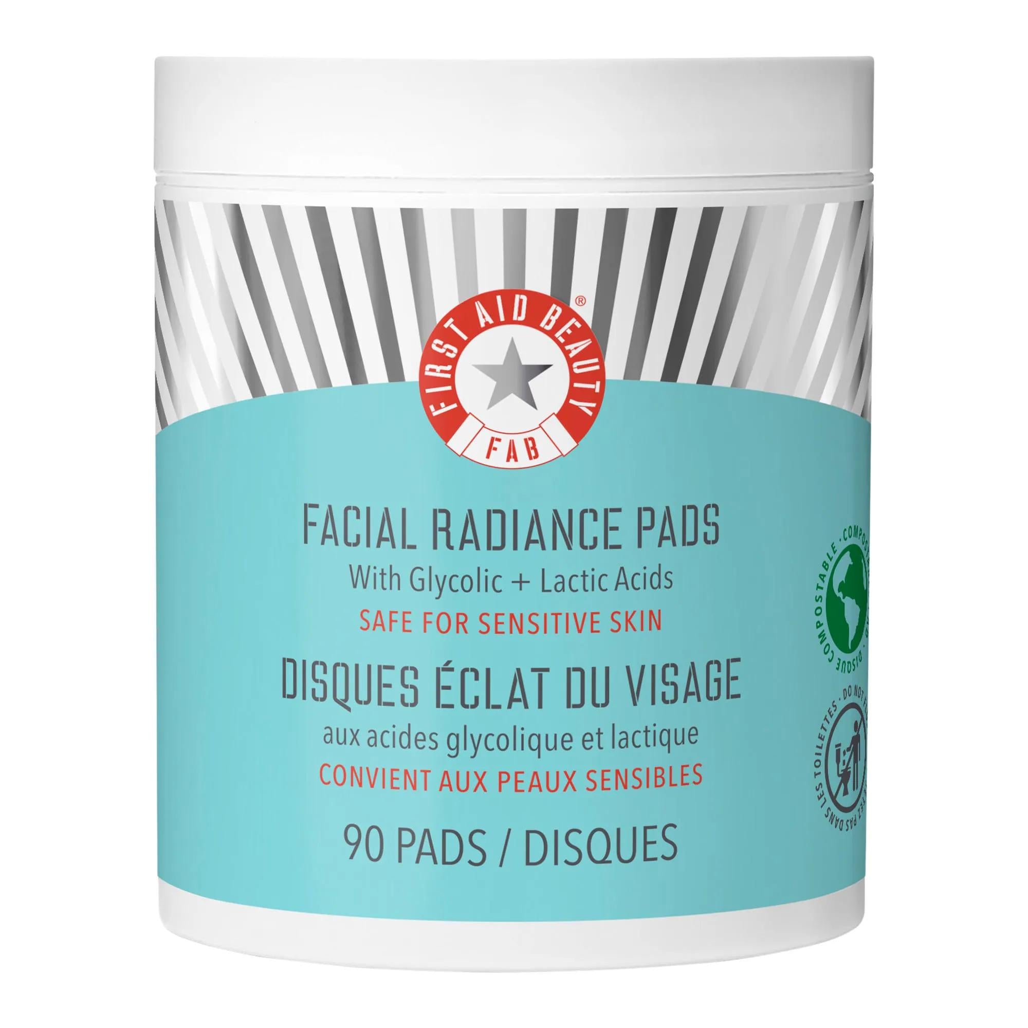 Dermaluxe Facial Radiance Pads - Glycolic + Lactic Acids Exfoliating Pads for Brighter Skin, Vegan & Cruelty-Free Dermaluxe Facial Radiance Pads - Glycolic & Lactic Acids Exfoliator exfoliating pads, glycolic acid skincare, lactic acid skincare, vegan skincare products, cruelty-free skincare, gluten-free skincare, sensitive skin exfoliator, daily exfoliating treatment, skincare, facial treatments, facial peels, brightening skincare, toning skincare, sustainable skincare, eco-friendly skincare