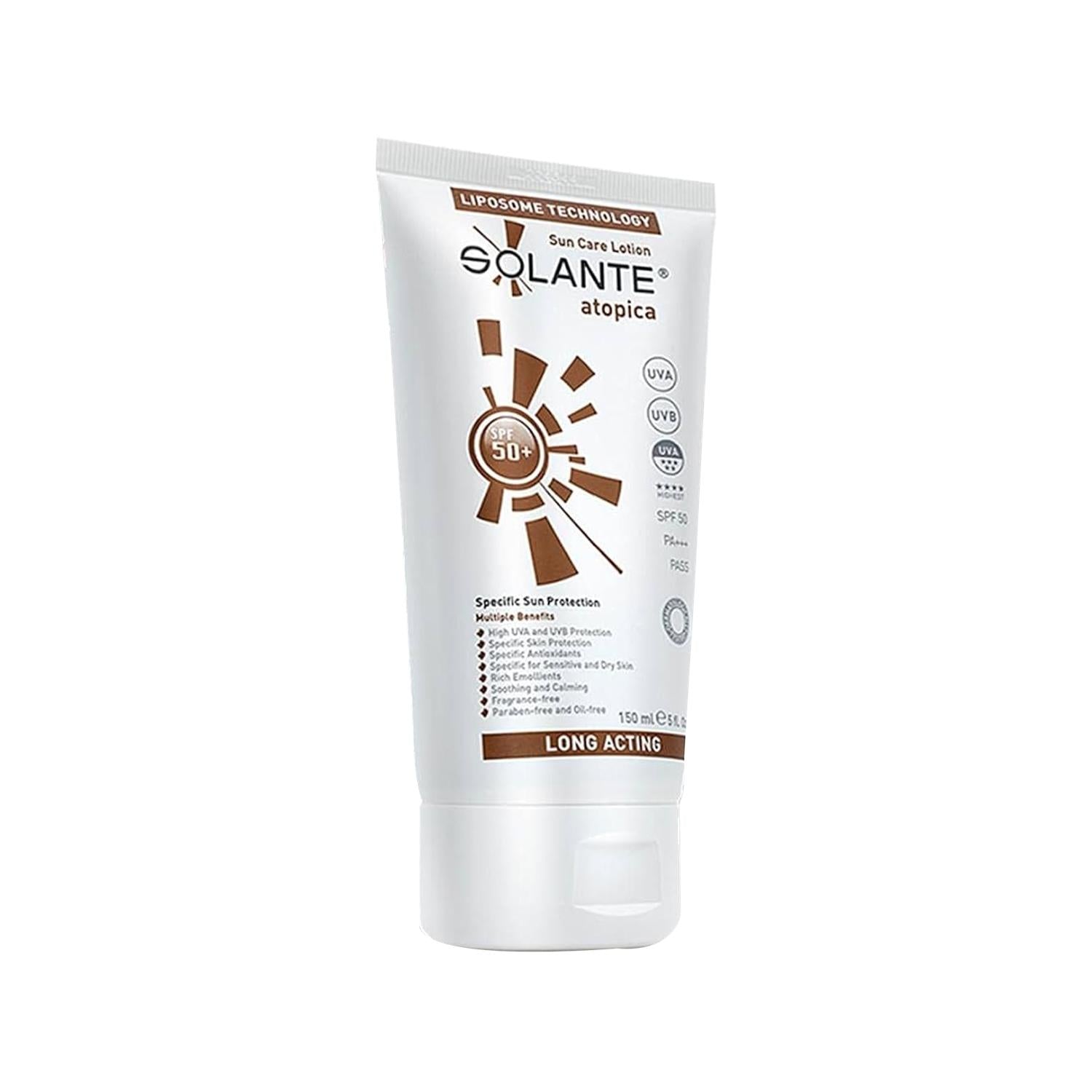 Solante Atopica SPF 50+ Sunscreen Lotion: Ultimate UVA/UVB Protection for Sensitive & Atopic Skin – 5.07 fl oz Solante Atopica SPF 50+ Sunscreen: Sensitive Skin Protection sunscreen, sunscreen lotion, SPF 50, SPF 50+ sunscreen, atopic skin sunscreen, sensitive skin sunscreen, sun protection, Solante sunscreen, UVA protection, UVB protection, sensitive skin, atopic dermatitis, non-irritating, gentle sunscreen, high SPF, lotion, skin health, sun safety, sunblock, summer essentials, skincare, daily sunscreen,