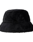 Eklips Black Plush Bucket Hat for Cozy Style