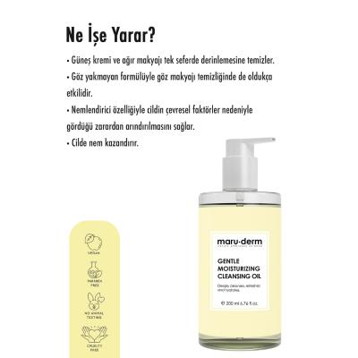 Maruderm Oil-Based Cleanser 200ml - Deep Cleansing for All Skin Types Maruderm Oil-Based Cleanser - Deep Cleansing for All Skin Oil-Based Cleanser, Deep Skin Cleansing, Skincare for All Skin Types, Glycol and Vitamin E, Makeup Removal, Skincare Routine, Face Cleanser, Natural Skincare, Gentle Cleansing, Antioxidant Skincare, Skincare Essentials