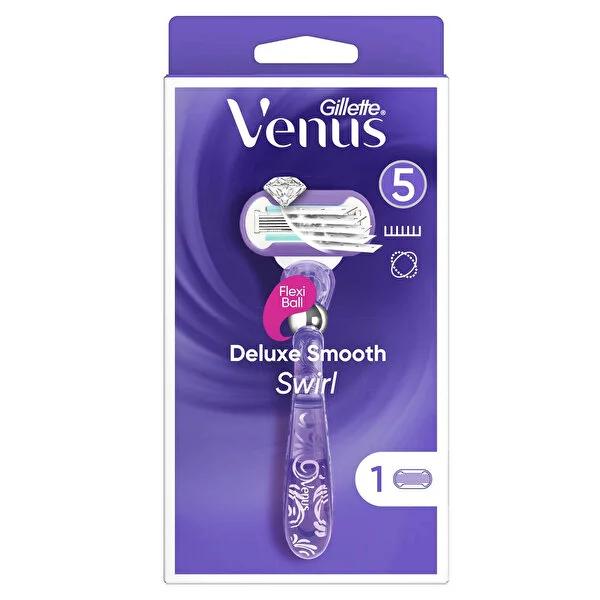 Gillette Venus Swirl Extra Smooth Women's 5-Blade Razor with Flexiball Technology & MicroFine Comb Gillette Venus Swirl Extra Smooth Women's Razor Women's Razor, Gillette Venus, Flexiball Technology, 5 Blade Razor, MicroFine Comb Shaving, Women's Grooming, Shaving Essentials, Personal Care, Beauty Products