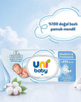 Uni Baby Newborn & Premature Wet Wipes for Sensitive Skin 40 Count