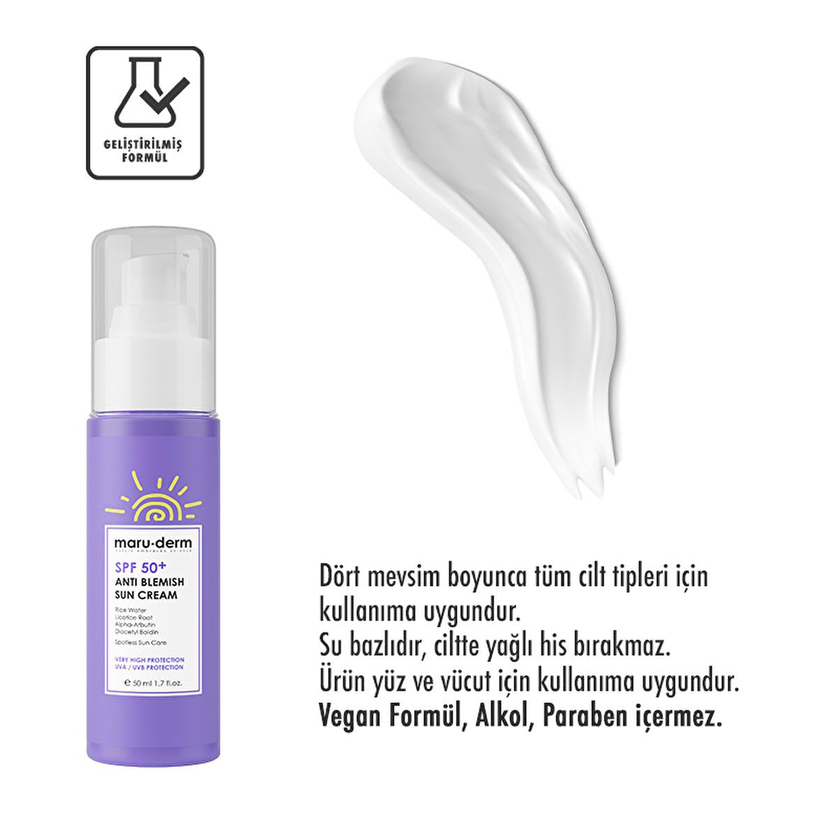 Maruderm SPF 50+ Anti-Tan Sunscreen Cream - Front View, Maruderm SPF 50+ Sunscreen Cream - Texture, Maruderm SPF 50+ Sunscreen Cream - Usage Instructions Maruderm SPF 50+ Anti-Tan Sunscreen Cream for Flawless Skin | 50 ml Maruderm SPF 50+ Sunscreen Cream - Anti-Tan Protection maruderm, sunscreen, spf50, anti-tan, skincare, outdoor, alpha-arbutin, uv-protection, sun-care, ai-generated
