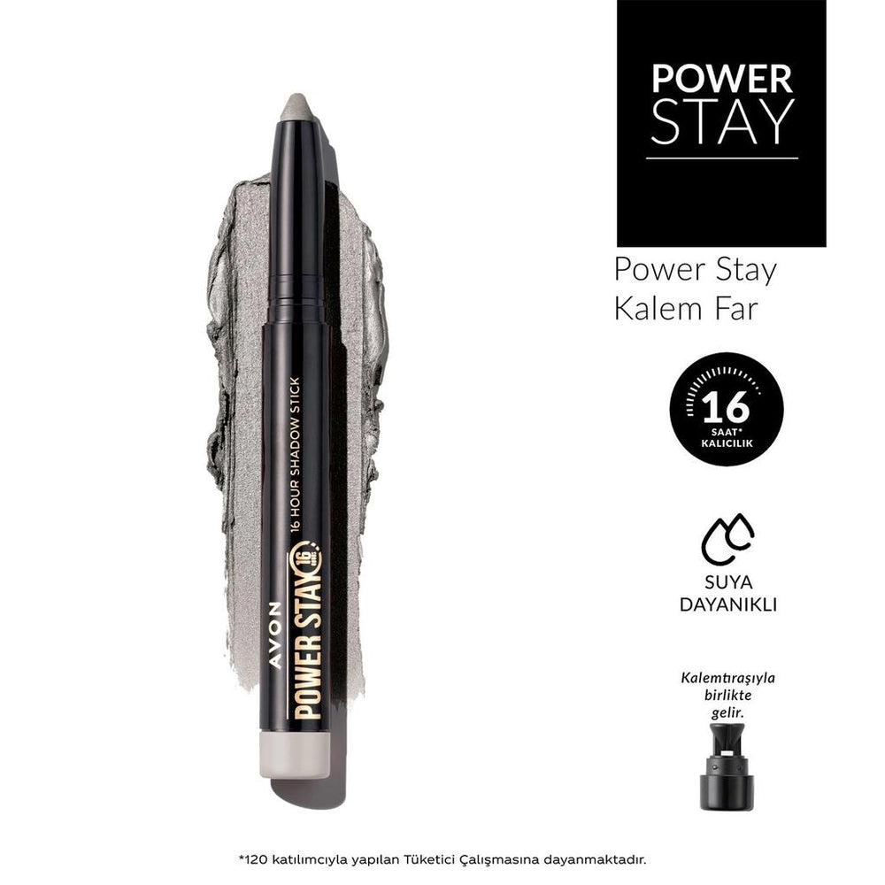 Avon Power Stay Eyeshadow Stick in Cool Silver 1.4g