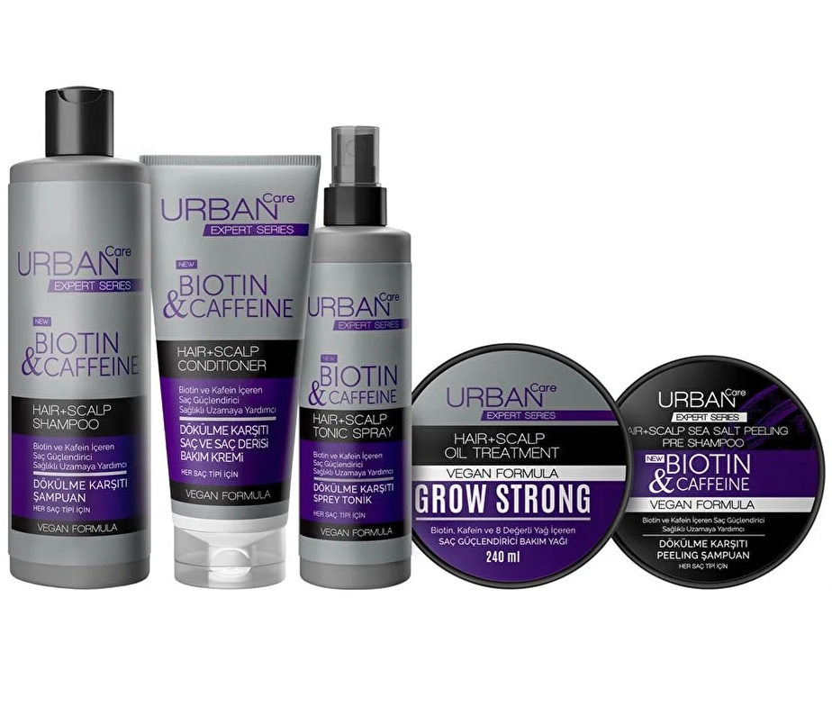 Urban Care Expert Biotin and Caffeine Anti Loss Set of 5 - Hair Loss