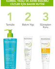 Bioderma Sebium Foaming Gel 200ml - Dermatologically Tested Face Wash for Oily Skin, Soap-Free & Paraben-Free Bioderma Sebium Foaming Gel 200ml - Gentle Face Wash for Oily Skin Bioderma Sebium Foaming Gel, facial cleanser for oily skin, dermatologically tested face wash, soap-free cleanser, paraben-free skincare, acne prone skin care, oily skin care, combination skin care, gentle face wash, zinc sulfate, copper sulfate, D.A.F.™ Complex