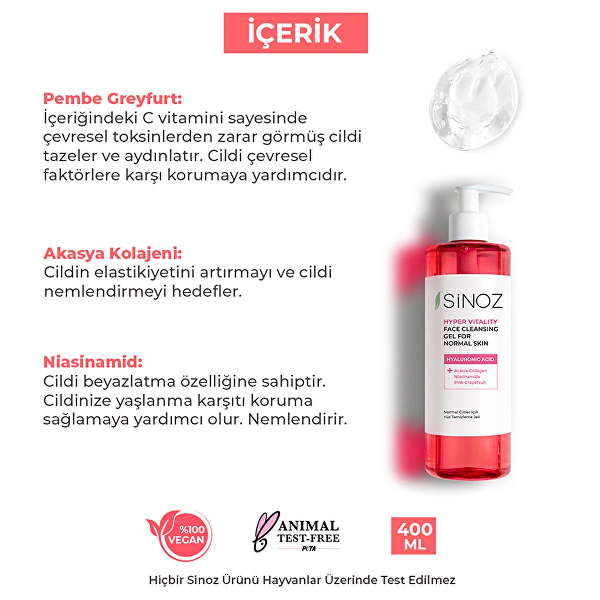 Sinoz Hydrating Facial Cleanser for Normal Skin: Gentle Daily Face Wash with Hyaluronic Acid, Pink Grapefruit & Acacia Collagen - Brightens & Moisturizes (400ml) Sinoz Facial Cleanser: Hydrating Face Wash for Normal Skin facial cleanser for normal skin, hydrating face wash, gentle daily cleanser, hyaluronic acid cleanser, skin brightening face wash, Sinoz cleanser, normal skin face wash, pink grapefruit cleanser, akasya collagen facial wash, face wash, cleanser, skincare, hyaluronic acid, akasya collagen, p