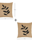 Ocean Home Jute Throw Pillow Cover Set - 2 Leaf Pattern 50x50cm - Natural Fiber, Boho, Rustic Decorative Cushion Covers Jute Pillow Cover Set - Boho Decor - Ocean Home jute pillow cover, throw pillow cover set, boho pillow cover, natural fiber pillow, organic pillow cover, decorative pillow cover, rustic pillow cover, jute cushion cover, leaf pattern pillow, 50x50 cm pillow cover, jute pillow, throw pillow, boho decor, natural fiber decor, organic decor, decorative pillows, rustic decor, jute cushion, cushi