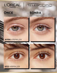 Loreal Paris Telescopic Gold Mascara - Long-Lasting, Volumizing Black Mascara for Lengthening and Separating Lashes Loreal Paris Telescopic Gold Mascara - Long-Lasting & Volumizing Loreal Paris Telescopic Gold Mascara, Long-lasting mascara, Volumizing mascara, Black mascara, Mascara for lengthening and separating lashes, Cosmetics, Eye Makeup, Beauty Products, Long-lasting makeup, Volumizing lashes, Dramatic lashes, Smudge-proof mascara, Clump-free mascara, Intense black pigment, Telescopic brush, Everyday