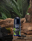 Nivea Men Deep Dimension Amazonia Roll-on Deodorant - Long Lasting Anti-Perspirant Protection for Men, 72 Hours Freshness, Masculine Scent Nivea Men Deep Dimension Amazonia Deodorant - 72 Hours Freshness Nivea Men Deodorant, Roll-on Deodorant, Long-lasting Anti-perspirant, Men's Grooming, Amazonia Scent Deodorant, Men's Personal Care, Anti-perspirant Deodorant, Masculine Fragrance, Black Carbon Deodorant, Dermatologically Tested Deodorant, 72 Hour Protection, Freshness for Men, Confidence Boost, Daily Groom