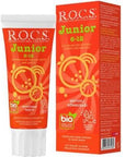 Rocs Junior Natural Children's Toothpaste, SLS & Fluoride-Free, Xylitol, Fruit-Flavored for Kids Aged 6-12 - 60ml Rocs Junior Toothpaste for Kids - Natural & SLS-Free children's toothpaste, natural toothpaste, SLS-free toothpaste, fluoride-free toothpaste, xylitol toothpaste, kids oral care, natural oral care, oral health for children, toothpaste for kids aged 6-12, fruit-flavored toothpaste, healthy smiles, oral hygiene for kids