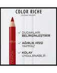Loreal Paris Color Riche Le Lip Crayon - 300 Le Rouge Paris, Moisturizing Lip Color with Precise Application Loreal Paris Color Riche Le Lip Crayon - Moisturizing Lip Color Lip Crayon, Loreal Paris Color Riche, Le Rouge Paris, Cosmetic Lip Pencil, Moisturizing Lip Color, Makeup, Lip Care, Cosmetics, Beauty Products, Lipstick, Lip Color, Precise Application, Moisturizing, Rich Color Payoff, Classic Lip Shade, Easy to Use, Lip Makeup, Color Riche Formulation