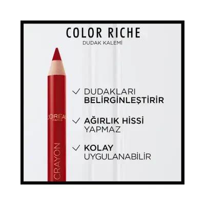 Loreal Paris Color Riche Le Lip Crayon - 300 Le Rouge Paris, Moisturizing Lip Color with Precise Application Loreal Paris Color Riche Le Lip Crayon - Moisturizing Lip Color Lip Crayon, Loreal Paris Color Riche, Le Rouge Paris, Cosmetic Lip Pencil, Moisturizing Lip Color, Makeup, Lip Care, Cosmetics, Beauty Products, Lipstick, Lip Color, Precise Application, Moisturizing, Rich Color Payoff, Classic Lip Shade, Easy to Use, Lip Makeup, Color Riche Formulation