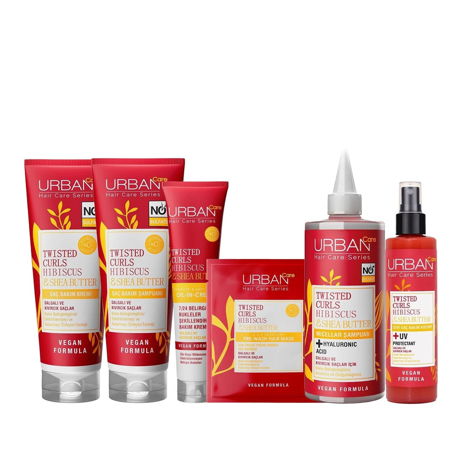 URBAN Care Hair Care Product Set for Wavy & Curly Hair - 6 Piece Set with Hibiscus & Shea Butter URBAN Care Hair Care Set for Curly & Wavy Hair Curly Hair Care, Wavy Hair Products, Hibiscus Hair Care, Shea Butter Hair Products, Hair Care Set, Natural Hair Care, Curl Defining Products, Hair Nourishment, Moisturizing Hair Products, Hair Care Routine, Wavy Hair Care, Curly Hair Products, Natural Ingredients, Hair Care Essentials