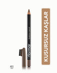 Flormar Eyebrow Pencil with Soft Tip and Built-in Brush - 401 Beige, Natural Eyebrow Makeup Flormar Eyebrow Pencil - Natural Eyebrow Makeup eyebrow pencil, Flormar, natural eyebrow makeup, long-lasting makeup, eyebrow brush, cosmetic, makeup, beauty, brow care, brow styling, 401 Beige