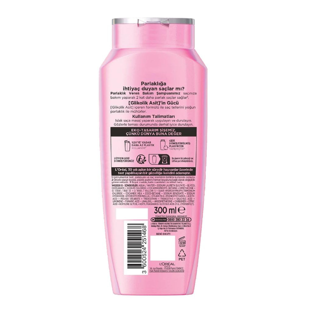 L'Oreal Paris Elseve Glycolic Gloss Shine Shampoo 300ml