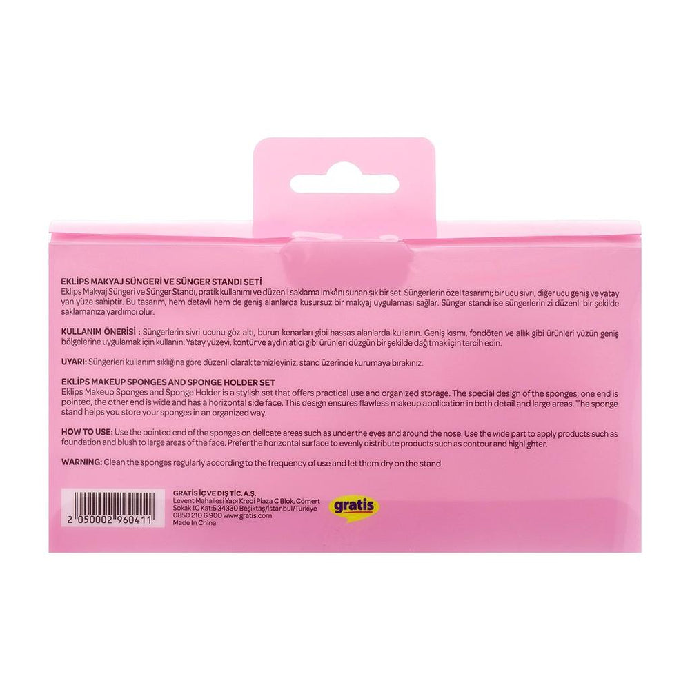 Eklips Makeup Sponge and Stand Set for Seamless Blending