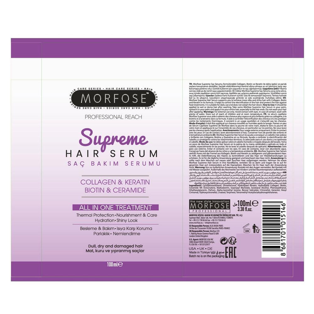 Morfose Supreme Hair Serum for Smooth Shine 100 ml