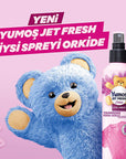 Yumos Jet Fresh Fabric Refreshing Spray Orkide Fragrance 6.76 fl oz - Quick Refresh, De-Wrinkle, Dermatologically Tested Yumos Jet Fresh Spray - Quick Refresh & De-Wrinkle fabric refreshing spray, clothing refresher, de-wrinkle spray, Yumos Jet Fresh, Orkide fragrance, quick refresh, dermatologically tested, fabric care, laundry convenience, freshness guaranteed, anti-wrinkle spray, travel essentials, busy professional, garment care, Yumos Extra softener, nonionic active ingredient, perfume, Benzisothiazoli