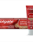 Colgate Optic White Whitening Toothpaste for Coffee & Tea Drinkers, Smokers - Gentle on Enamel, 2.54 fl oz - Toothpaste