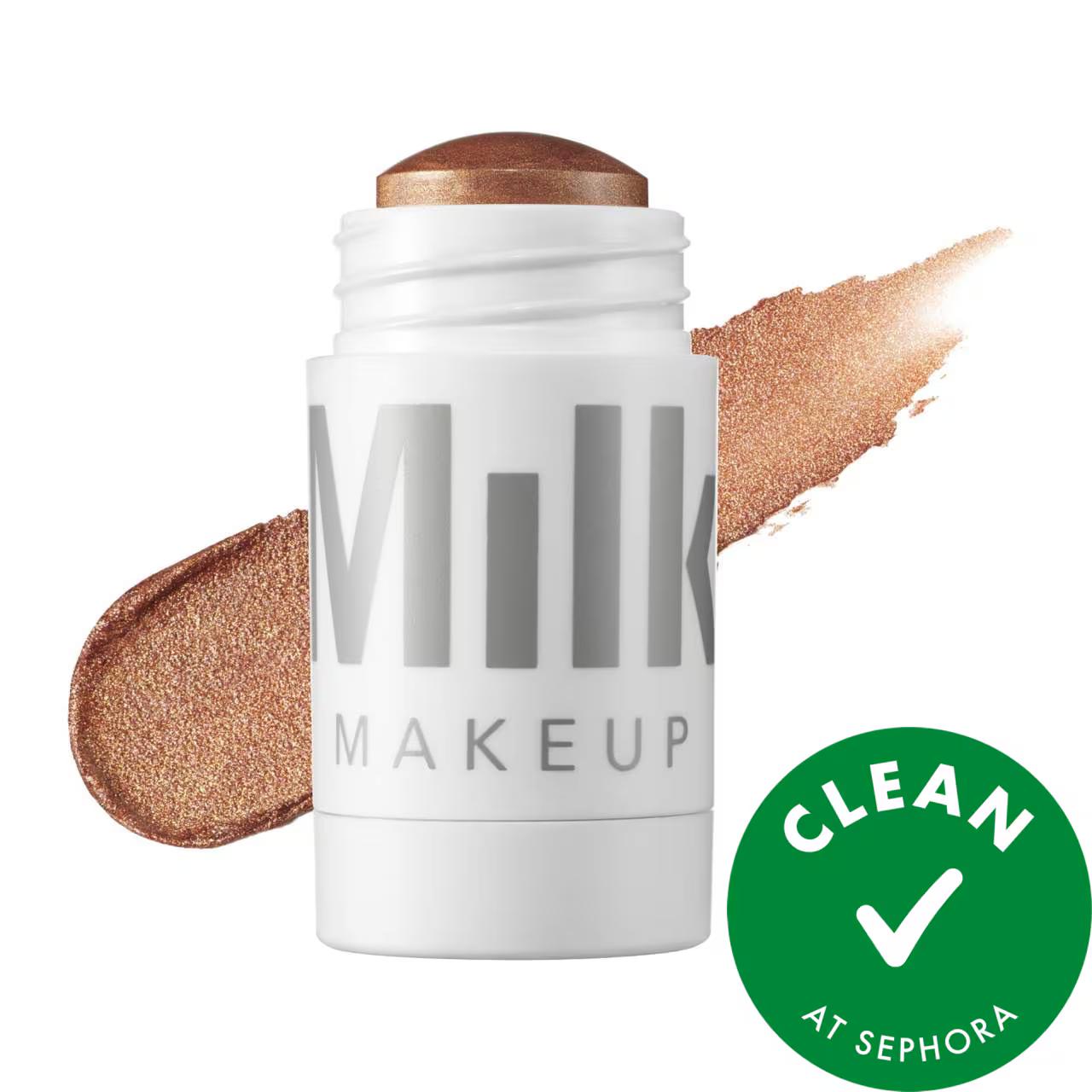 Milk Makeup Dewy Cream Highlighter Stick: Radiant Shimmer & Hydrating Glow | Clean Beauty, Cheekbones, & Natural Looking Highlight Milk Makeup Dewy Cream Highlighter: Radiant, Hydrating, Clean Beauty cream highlighter stick, dewy highlighter, clean beauty highlighter, shimmer highlighter, hydrating highlighter, natural glow highlighter, pearlescent highlighter, mango butter highlighter, highlighter for cheekbones, non-toxic highlighter, cream highlighter, dewy skin, clean beauty, shimmer glow, hydrating mak