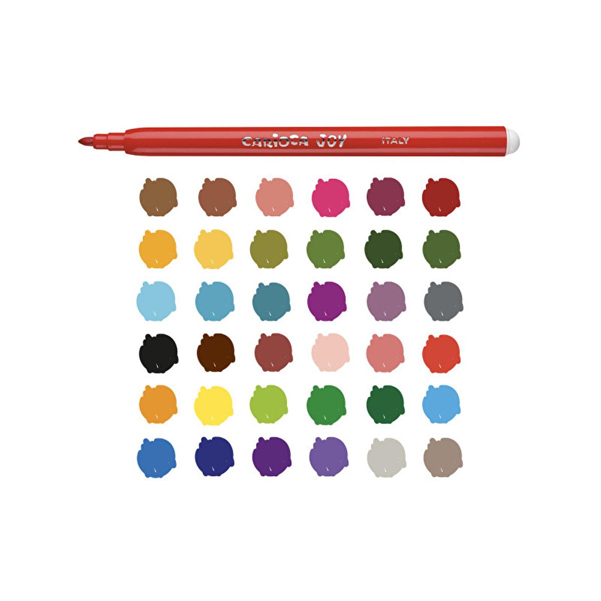 Carioca Joy Washable Markers 36-Pack - Vibrant, Easy-Clean Art Supplies for Kids Carioca Joy Washable Markers 36-Pack - Easy Clean Art washable markers, children's art supplies, Carioca Joy, washable felt tip pens, Italy made art supplies, art supplies, kids' coloring tools, bulk art supplies, safe art materials, creative toys, educational supplies