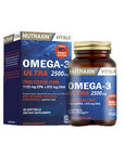 Nutraxin Omega-3 Ultra 2500 mg - High Dose Fish Oil Capsules - Vitamin & Supplement