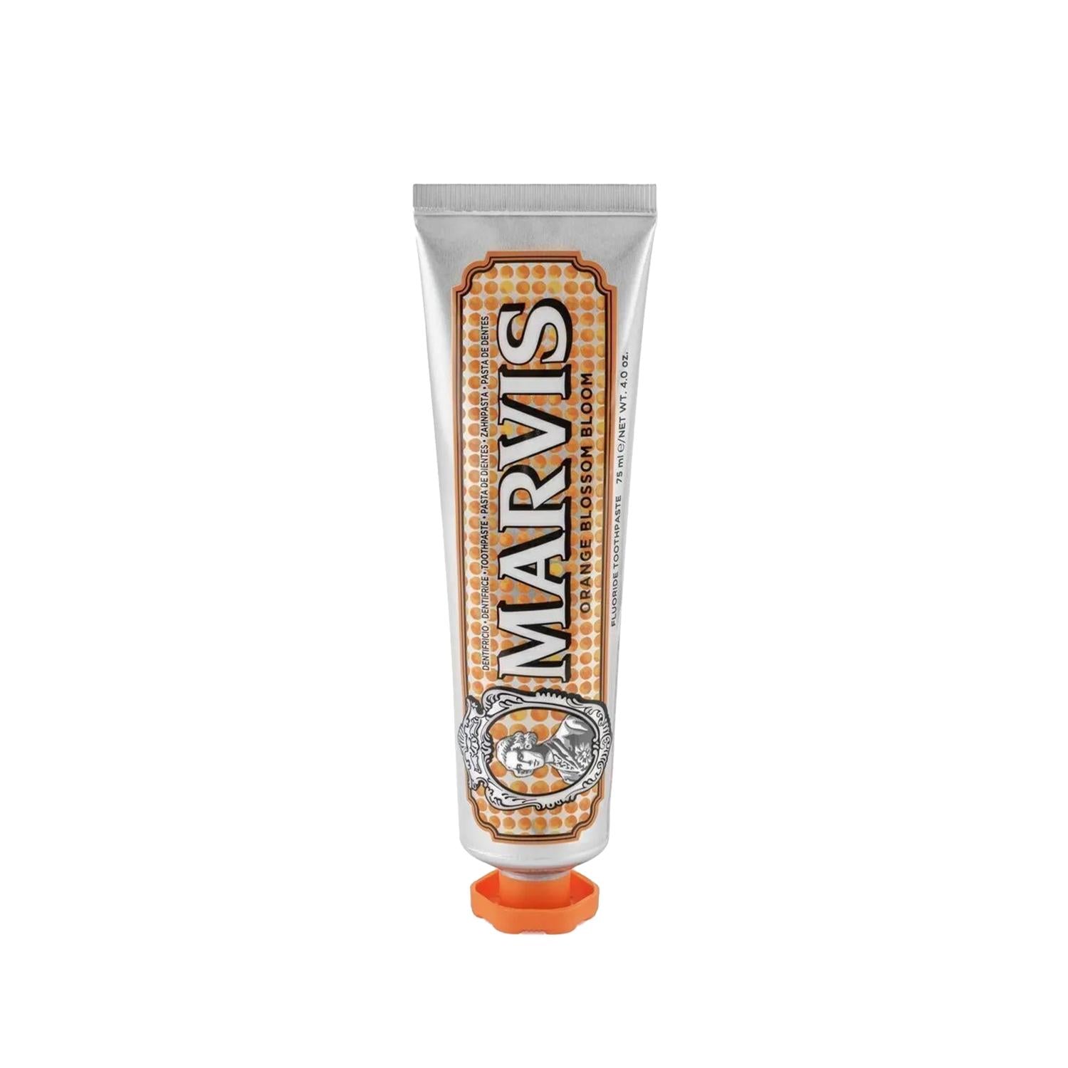 Marvis Orange Blossom Bloom Mint Toothpaste - Premium Oral Care with Unique Flavor - 75ml Marvis Orange Blossom Mint Toothpaste - Premium Oral Care Marvis toothpaste, Orange Blossom toothpaste, Mint toothpaste, Premium oral care, Imported toothpaste, Unique flavor toothpaste, Luxurious oral care, Dental hygiene products, High-end toothpaste, Oral care essentials, Gift ideas for him, Gift ideas for her, Personal care products