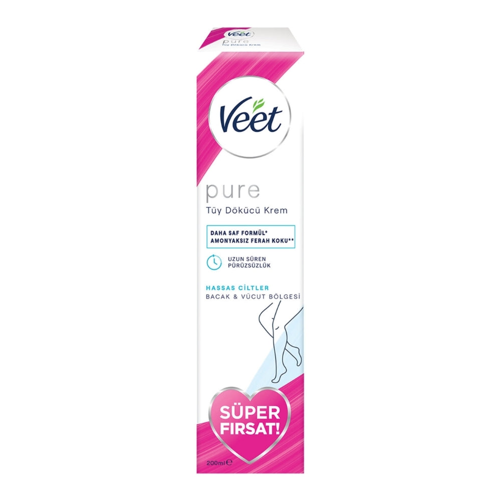 Veet Pure Sensitive Hair Removal Cream for Smooth Skin 200 ml
